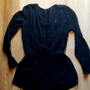 Black Long Sleeve Romper